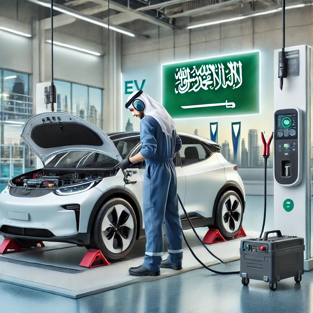 ورشة صيانة سيارات كهربائية في الرياض